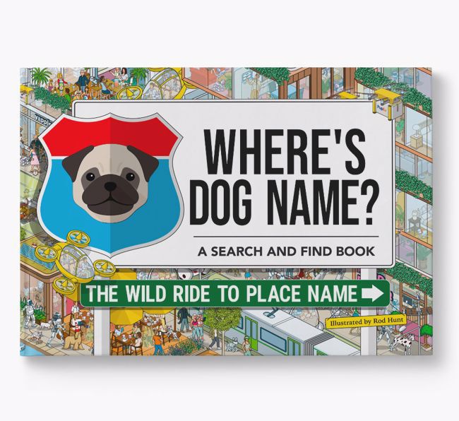 Personalised Pug Book: Where's Dog Name? Volume 3
